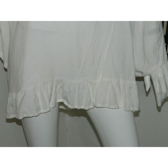 Sundress Brand Dress Cover Up Size XS/S White‎ Pink Tassels Ruffle Sleeve - Picture 5 of 11
